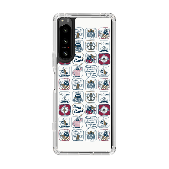 Slim Protection Case［ SINA COVA - All-Over Marine Pattern ］