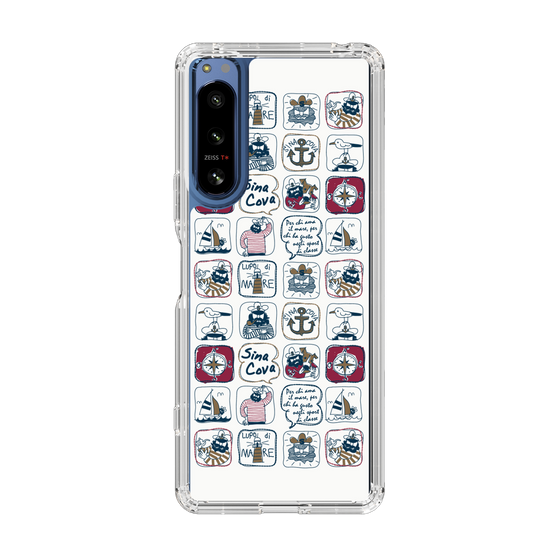 Slim Protection Case［ SINA COVA - All-Over Marine Pattern ］