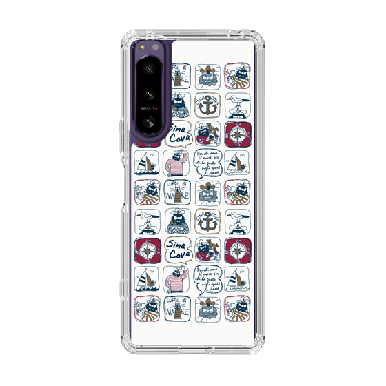 Slim Protection Case［ SINA COVA - All-Over Marine Pattern ］