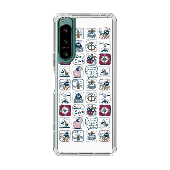 Slim Protection Case［ SINA COVA - All-Over Marine Pattern ］
