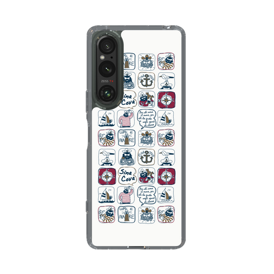Slim Protection Case［ SINA COVA - All-Over Marine Pattern ］