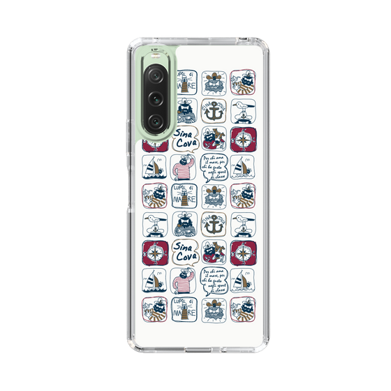 Slim Protection Case［ SINA COVA - All-Over Marine Pattern ］