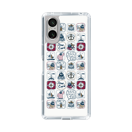 Slim Protection Case［ SINA COVA - All-Over Marine Pattern ］