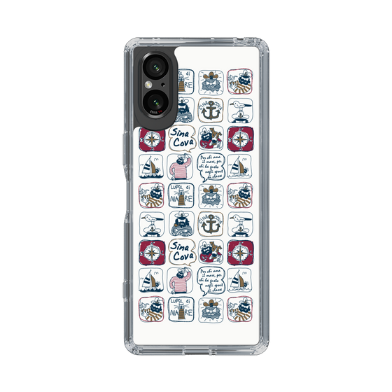 Slim Protection Case［ SINA COVA - All-Over Marine Pattern ］
