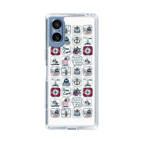 Slim Protection Case［ SINA COVA - All-Over Marine Pattern ］