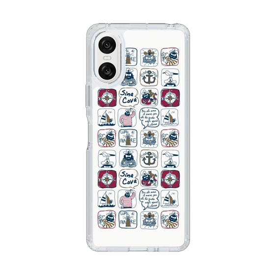 Slim Protection Case［ SINA COVA - All-Over Marine Pattern ］