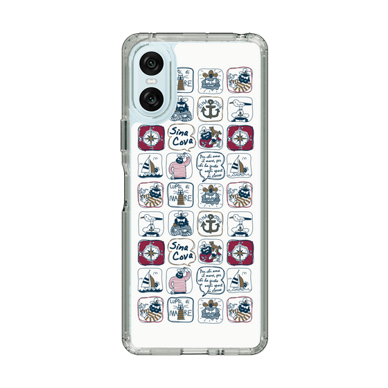 Slim Protection Case［ SINA COVA - All-Over Marine Pattern ］
