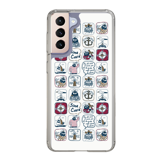 Slim Protection Case［ SINA COVA - All-Over Marine Pattern ］