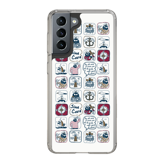 Slim Protection Case［ SINA COVA - All-Over Marine Pattern ］