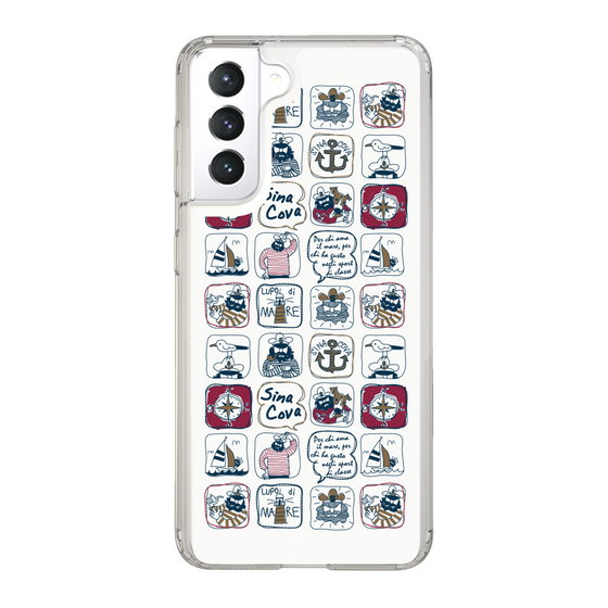 Slim Protection Case［ SINA COVA - All-Over Marine Pattern ］