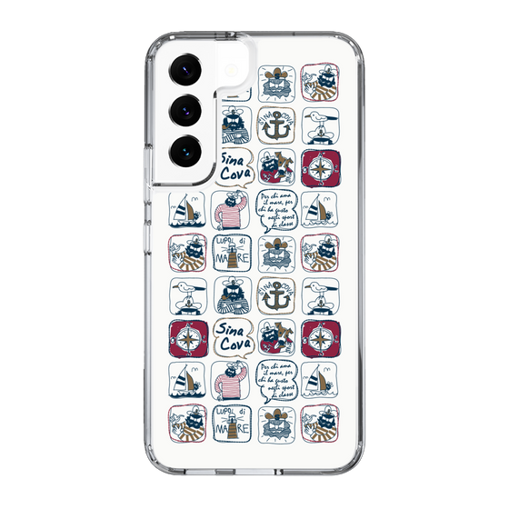 Slim Protection Case［ SINA COVA - All-Over Marine Pattern ］