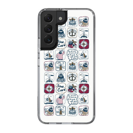 Slim Protection Case［ SINA COVA - All-Over Marine Pattern ］