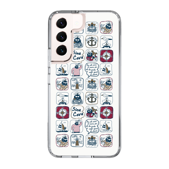 Slim Protection Case［ SINA COVA - All-Over Marine Pattern ］