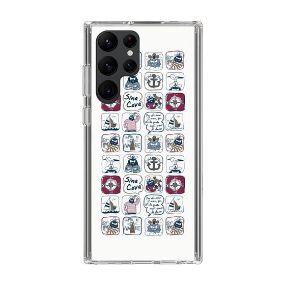 Slim Protection Case［ SINA COVA - All-Over Marine Pattern ］