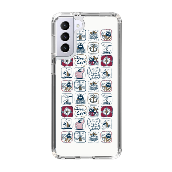 Slim Protection Case［ SINA COVA - All-Over Marine Pattern ］