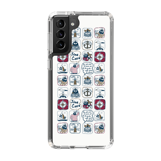 Slim Protection Case［ SINA COVA - All-Over Marine Pattern ］