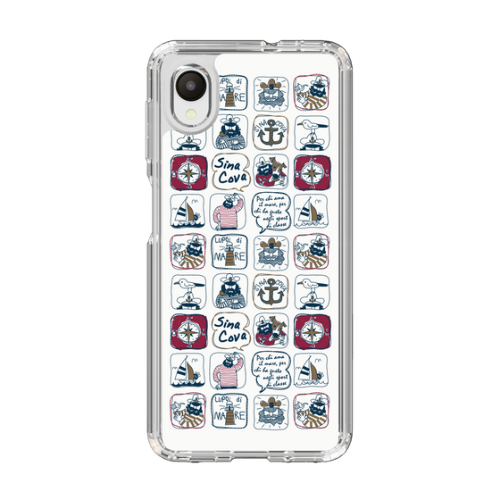 Slim Protection Case［ SINA COVA - All-Over Marine Pattern ］