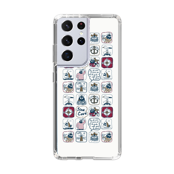 Slim Protection Case［ SINA COVA - All-Over Marine Pattern ］