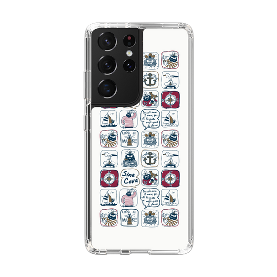 Slim Protection Case［ SINA COVA - All-Over Marine Pattern ］