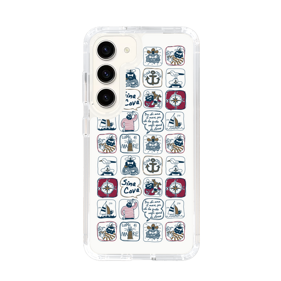 Slim Protection Case［ SINA COVA - All-Over Marine Pattern ］