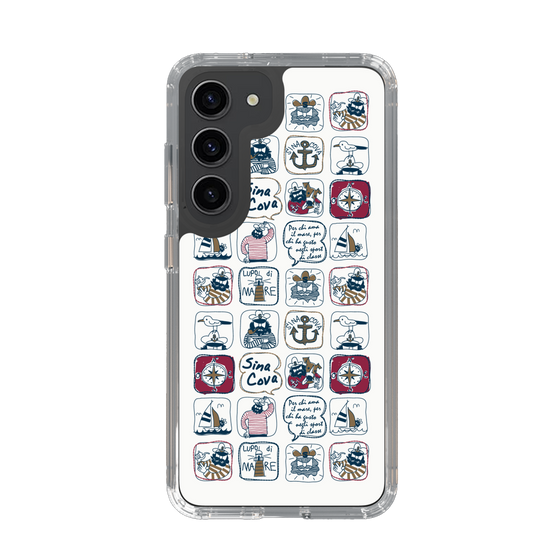 Slim Protection Case［ SINA COVA - All-Over Marine Pattern ］