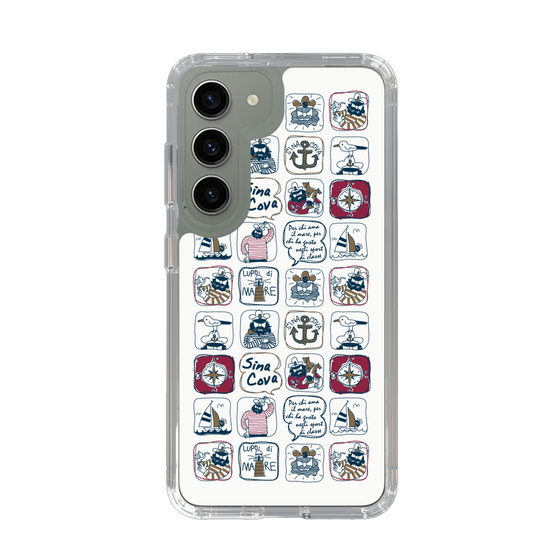 Slim Protection Case［ SINA COVA - All-Over Marine Pattern ］
