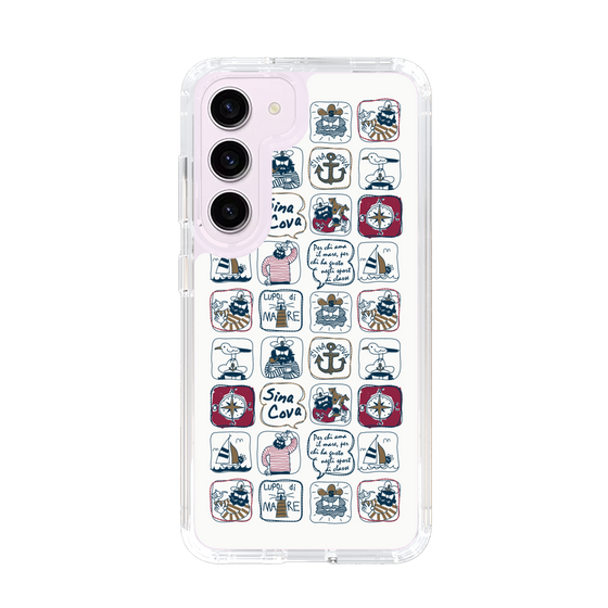 Slim Protection Case［ SINA COVA - All-Over Marine Pattern ］