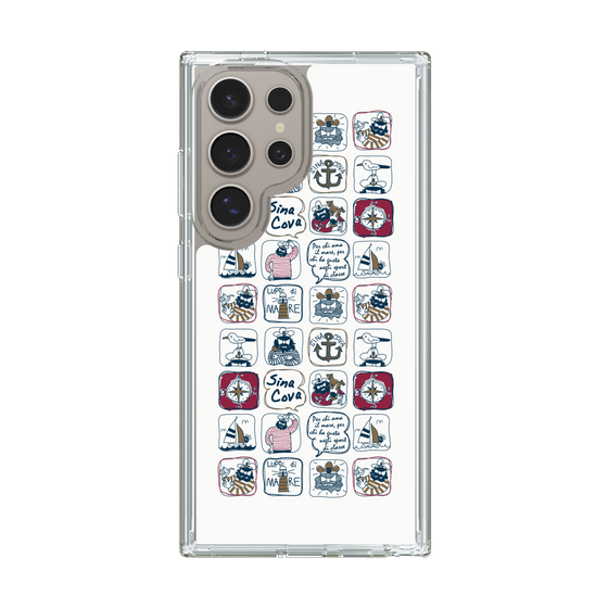 Slim Protection Case［ SINA COVA - All-Over Marine Pattern ］