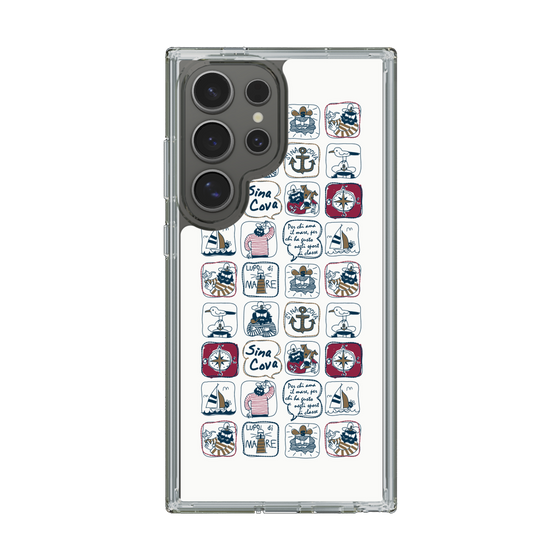 Slim Protection Case［ SINA COVA - All-Over Marine Pattern ］