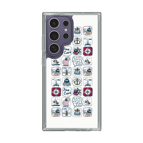Slim Protection Case［ SINA COVA - All-Over Marine Pattern ］