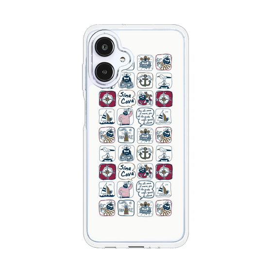 Slim Protection Case［ SINA COVA - All-Over Marine Pattern ］