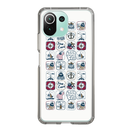 Slim Protection Case［ SINA COVA - All-Over Marine Pattern ］