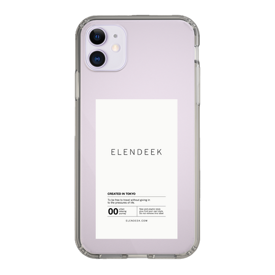 Slim Protection Case［ ELENDEEK - Logo Sticker - White ］