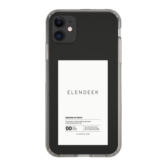 Slim Protection Case［ ELENDEEK - Logo Sticker - White ］