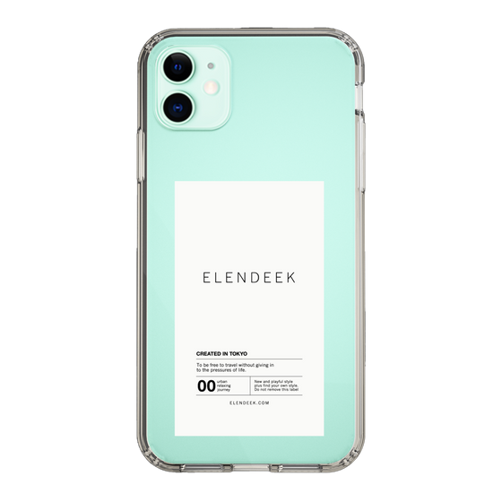 Slim Protection Case［ ELENDEEK - Logo Sticker - White ］
