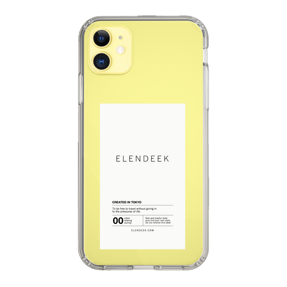 Slim Protection Case［ ELENDEEK - Logo Sticker - White ］