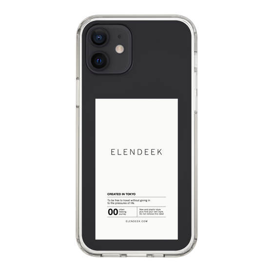 Slim Protection Case［ ELENDEEK - Logo Sticker - White ］