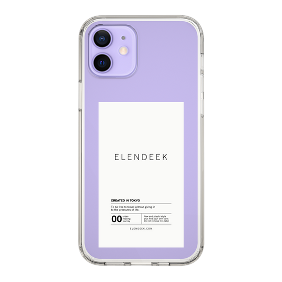Slim Protection Case［ ELENDEEK - Logo Sticker - White ］