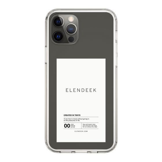 Slim Protection Case［ ELENDEEK - Logo Sticker - White ］