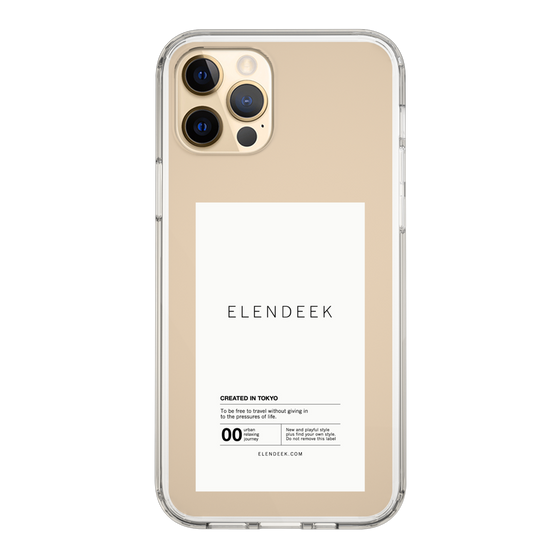 Slim Protection Case［ ELENDEEK - Logo Sticker - White ］