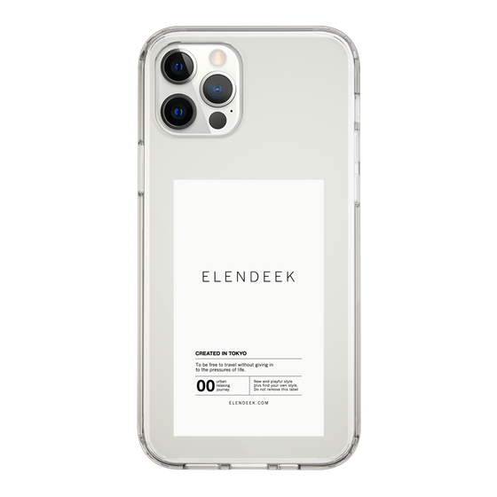 Slim Protection Case［ ELENDEEK - Logo Sticker - White ］