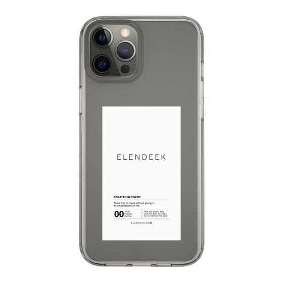 Slim Protection Case［ ELENDEEK - Logo Sticker - White ］