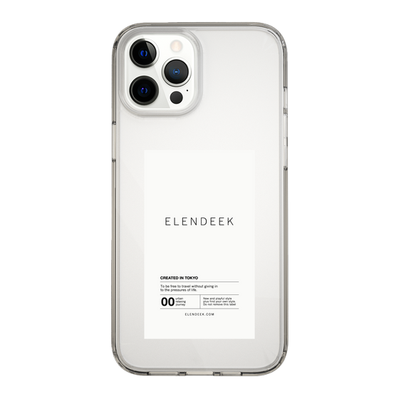 Slim Protection Case［ ELENDEEK - Logo Sticker - White ］