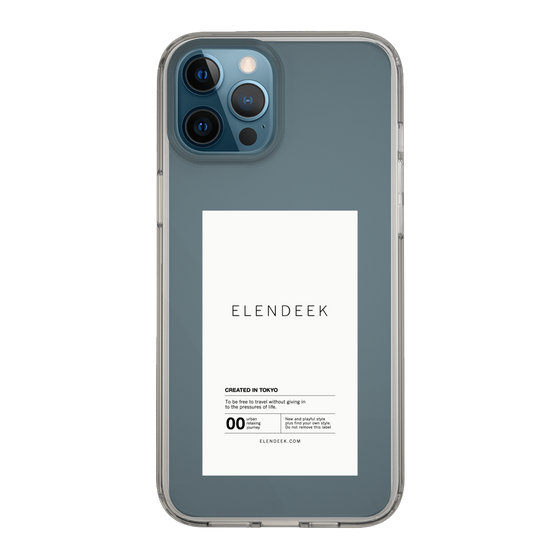 Slim Protection Case［ ELENDEEK - Logo Sticker - White ］