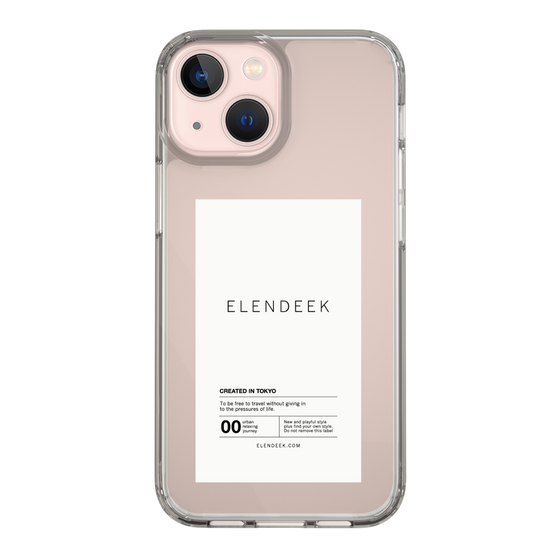 Slim Protection Case［ ELENDEEK - Logo Sticker - White ］