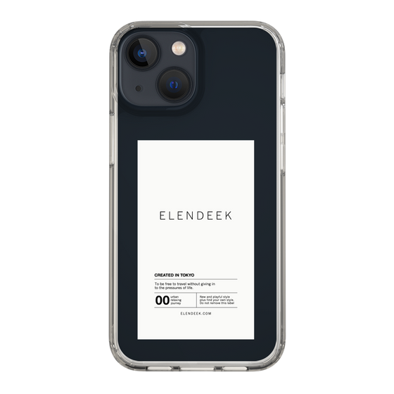Slim Protection Case［ ELENDEEK - Logo Sticker - White ］