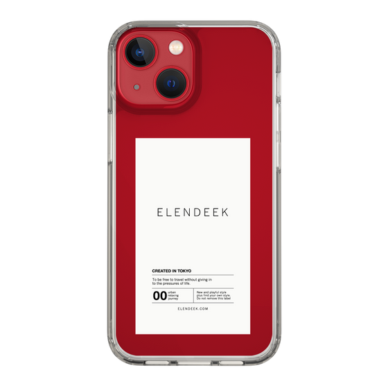 Slim Protection Case［ ELENDEEK - Logo Sticker - White ］