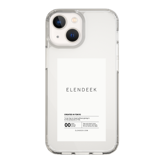 Slim Protection Case［ ELENDEEK - Logo Sticker - White ］