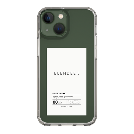 Slim Protection Case［ ELENDEEK - Logo Sticker - White ］