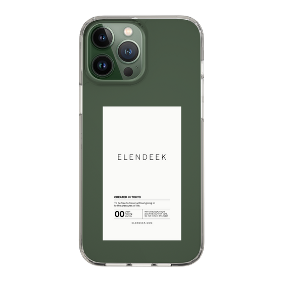Slim Protection Case［ ELENDEEK - Logo Sticker - White ］